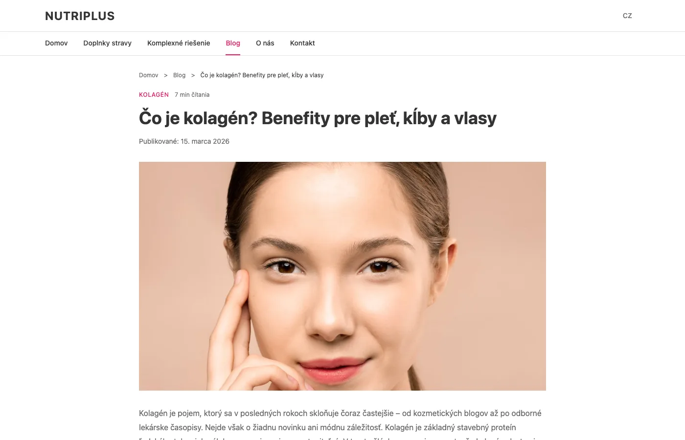 Článok o kolagéne